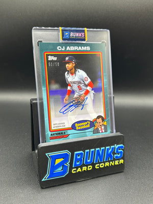 2024 CJ Abrams Topps Auto 50/50 Bookend