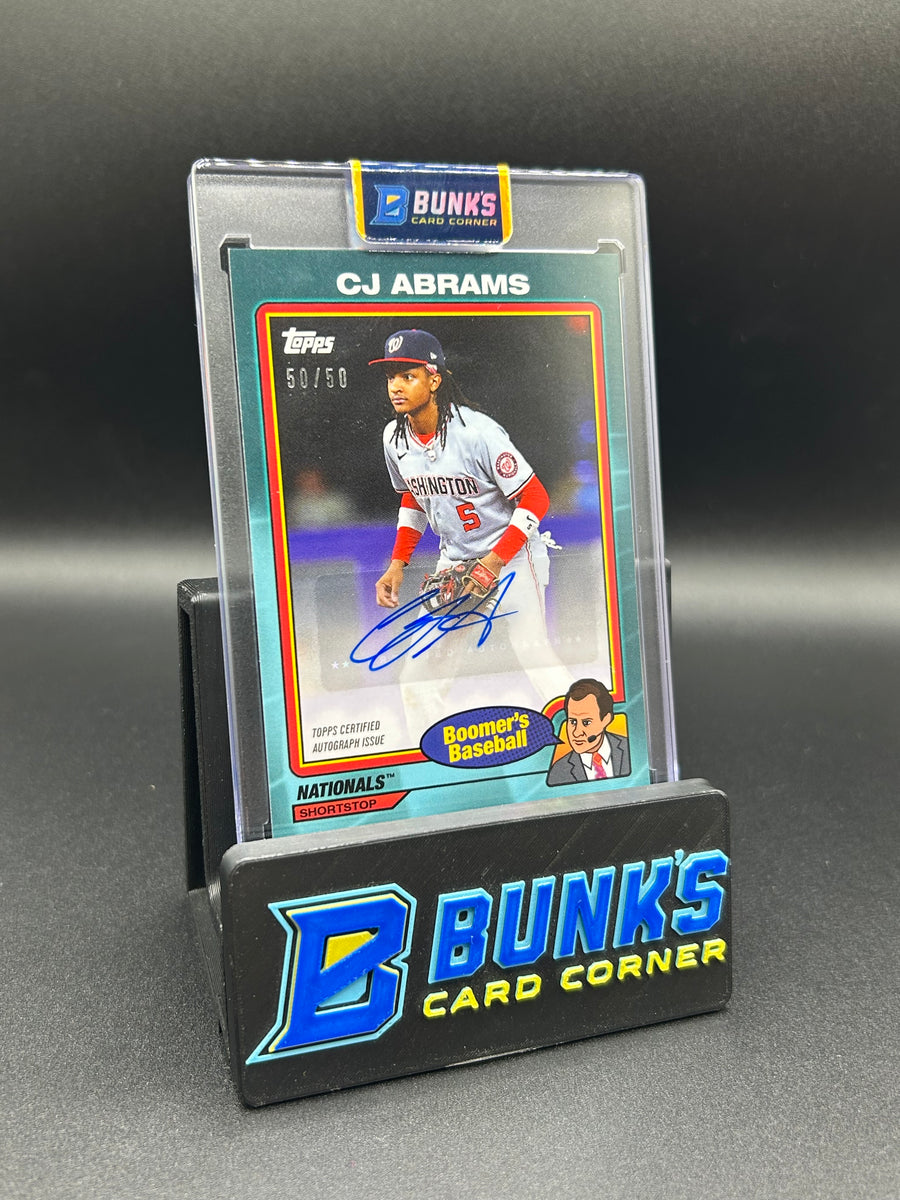 2024 CJ Abrams Topps Auto 50/50 Bookend