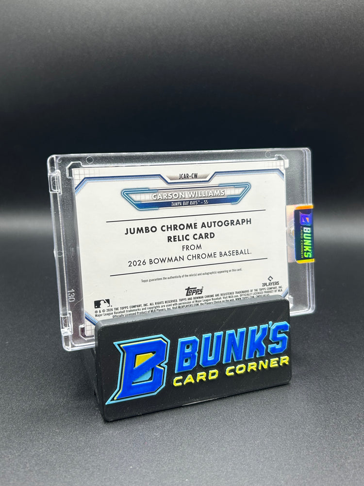 2026 Carson Williams Bowman Chrome Jumbo Rc Relic Auto 15/50