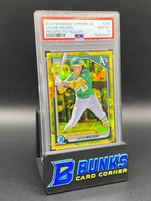 2024 Jacob Wilson Prospects Yellow 57/75 PSA 10
