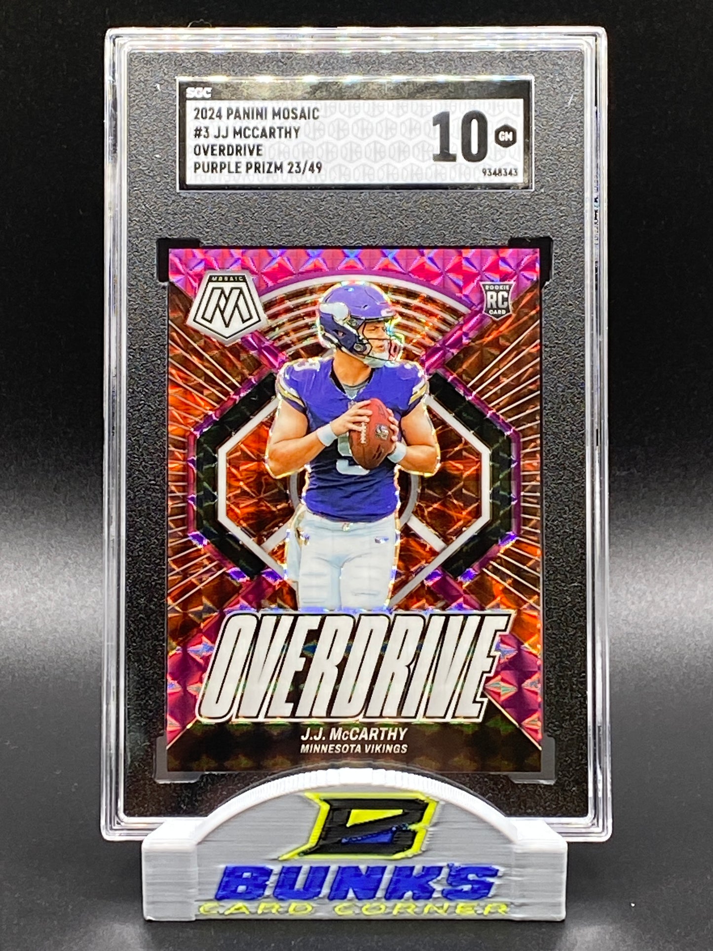 2024 JJ McCarthy Rookie Card 23/49 (Box B8)