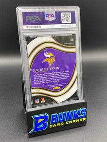 2020 Justin Jefferson Die-Cut Neon Green Prizm Rc PSA 9