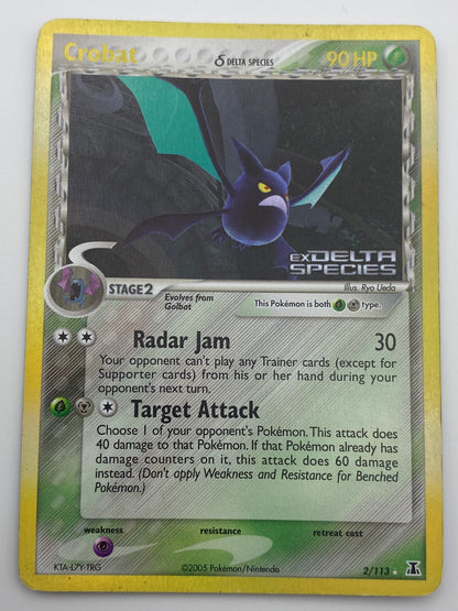Crobat Reverse Holo Unseen Forces LP/MP