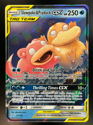 Slowpoke & Psyduck Tag Team Sun Moon Unified Minds #35/236 Holo