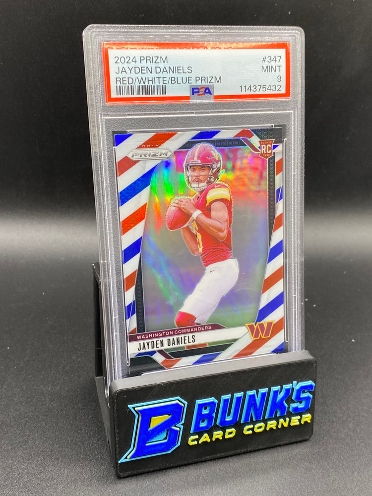 2024 Jayden Daniels Red/White/Blue Prizm Rc PSA 9