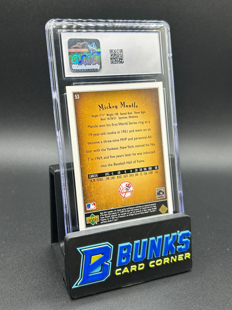 2002 Mickey Mantle SP Legendary Cuts CGC 10