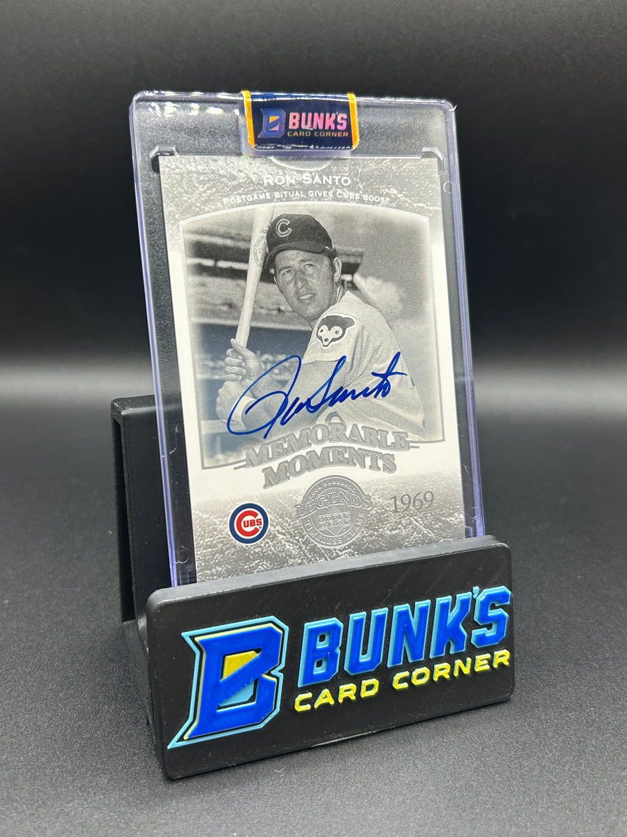 2004 Ron Santo Upper Deck Legends Memorable Moments On-Card Auto-Blue