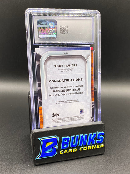 2022 Torii Hunter Purple Auto 30/50 CGC 9/10