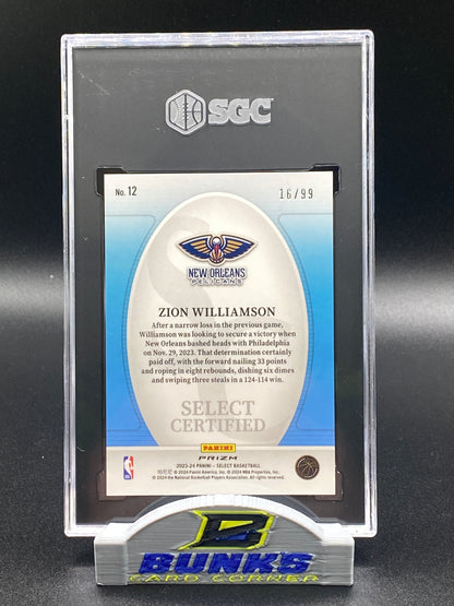2023-24 Zion Williamson Pink Cracked Ice Prizm 16/99 (Box 15)
