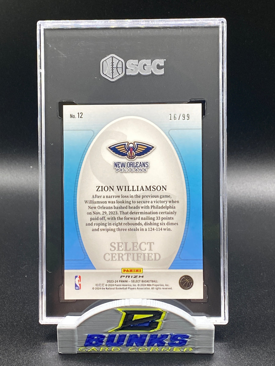 2023-24 Zion Williamson Pink Cracked Ice Prizm 16/99