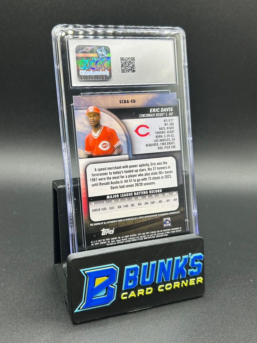 2025 Eric Davis Stadium Club Turquoise Foil Auto 80/99 CGC 10/10