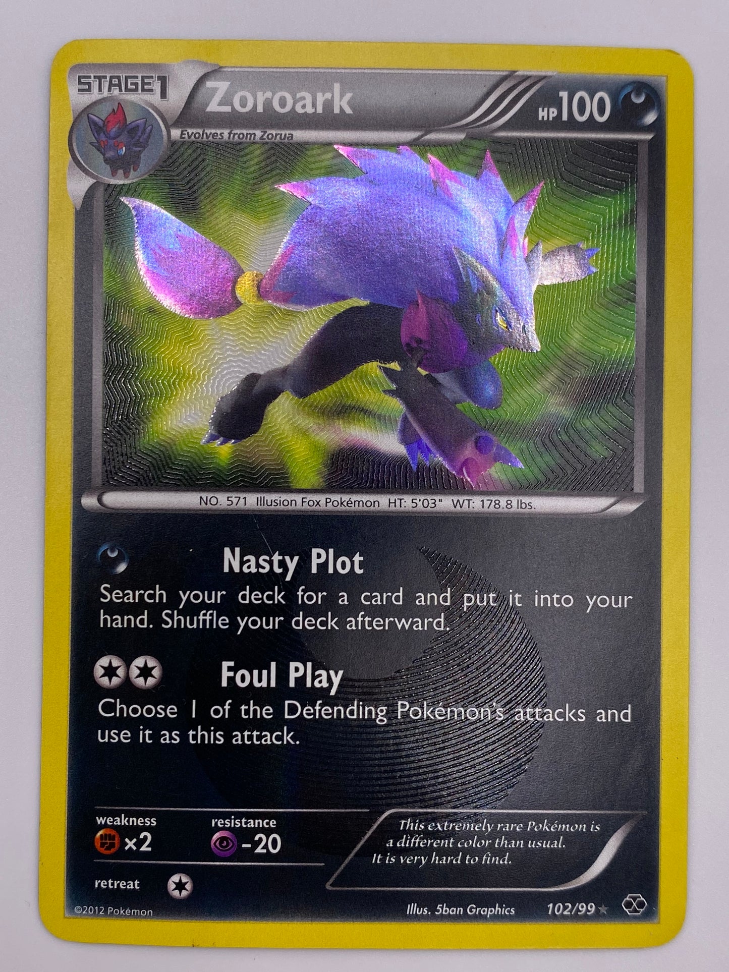 Zoroark Holo Next Destinies HP