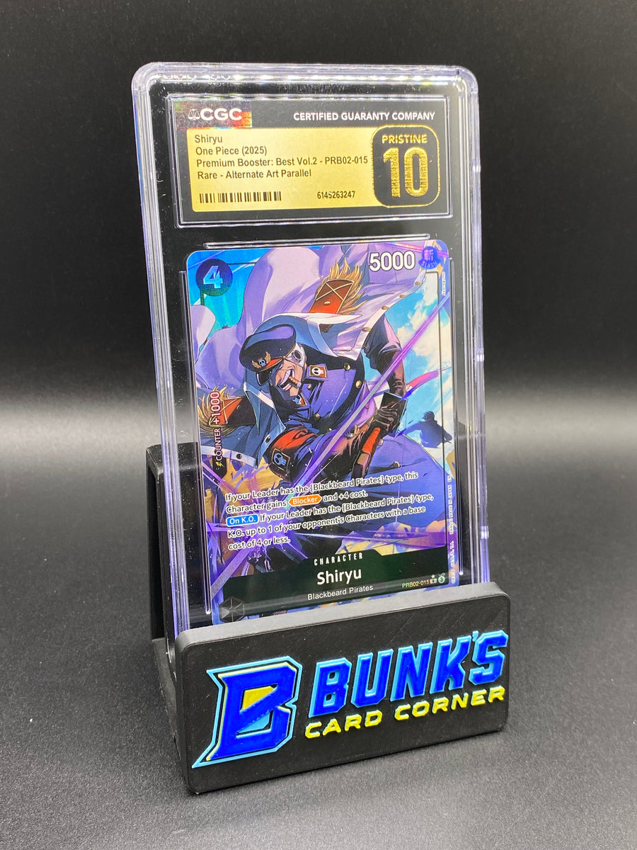 Shiryu Rare Alt Art Parallel PRB02-015 CGC PRISTINE 10