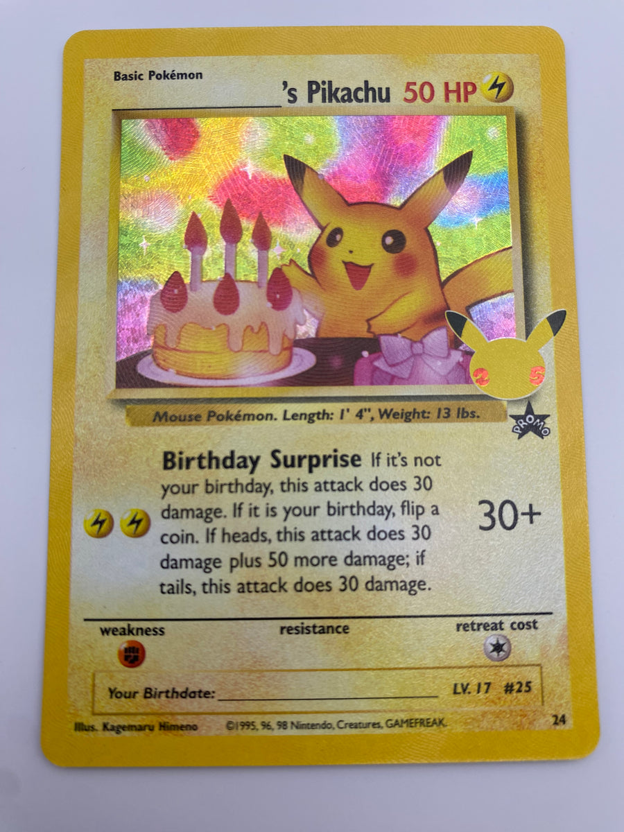 Birthday Pikachu Promo NM