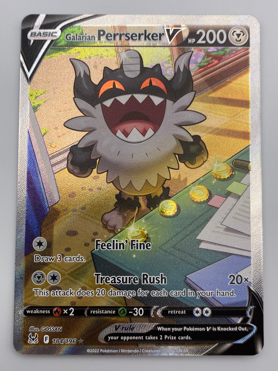 Galarian Perrserker V Alt Art Lost Origin NM