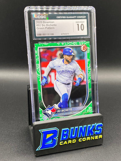 2025 Bo Bichette Green Pattern 56/99 CGC 10