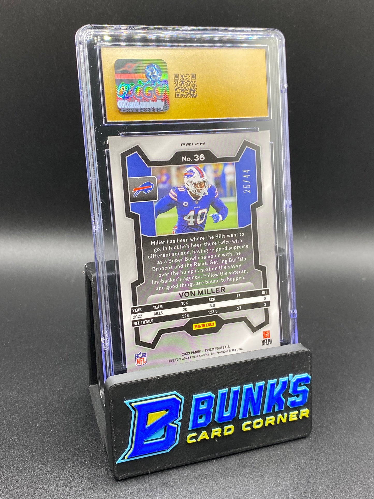 2023 Von Miller Red & Yellow CGC PRISTINE 10 25/44