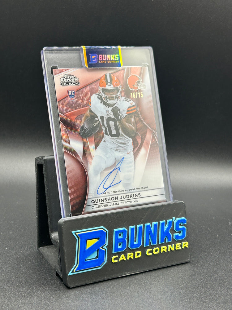 2025 Quinshon Judkins Topps Chrome Black Rose Gold Refractor Rc Auto 15/15 Bookend