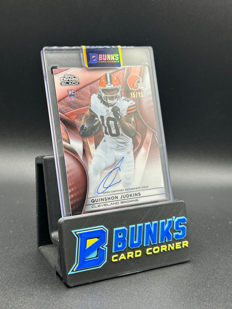 2025 Quinshon Judkins Topps Chrome Black Rose Gold Refractor Rc Auto 15/15 Bookend