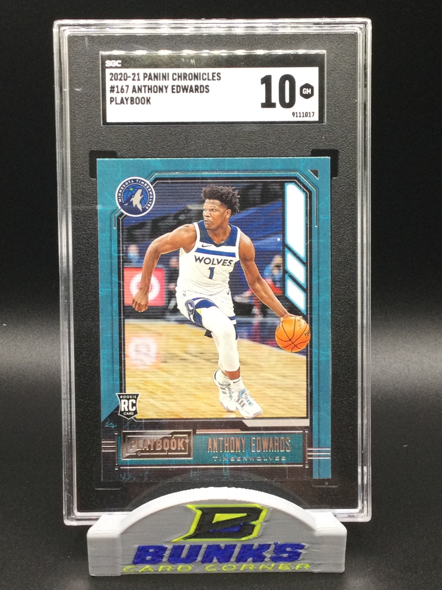 2020-21 Anthony Edwards Rookie Card Playbook (Box B11)