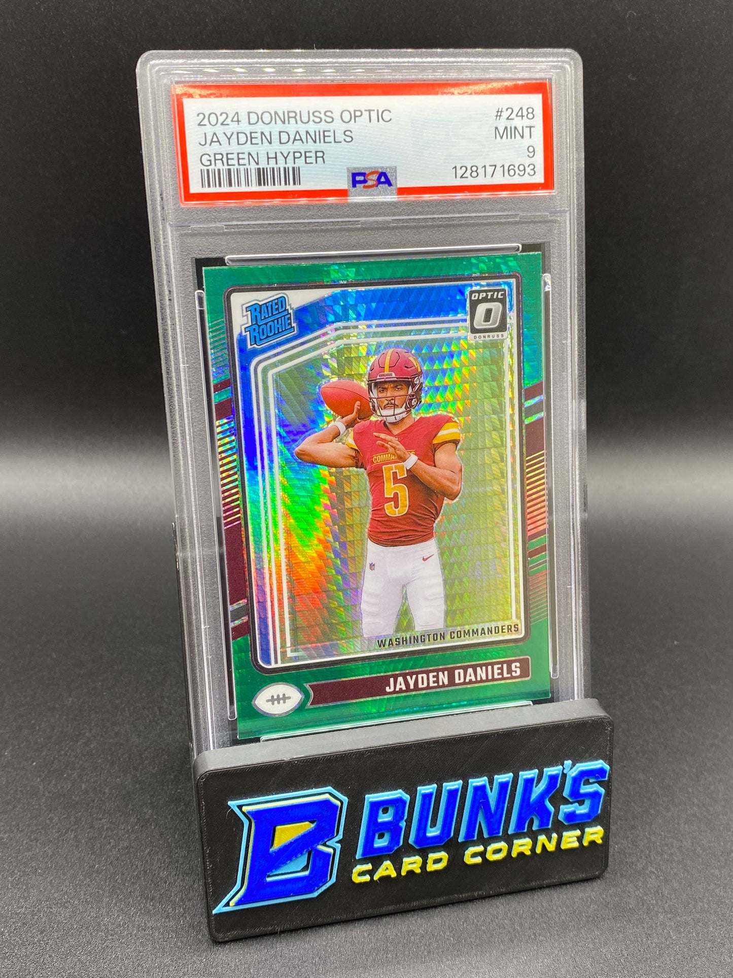 2024 Jayden Daniels Green Hyper PSA 9 RR