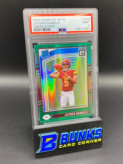 2024 Jayden Daniels Green Hyper PSA 9 RR
