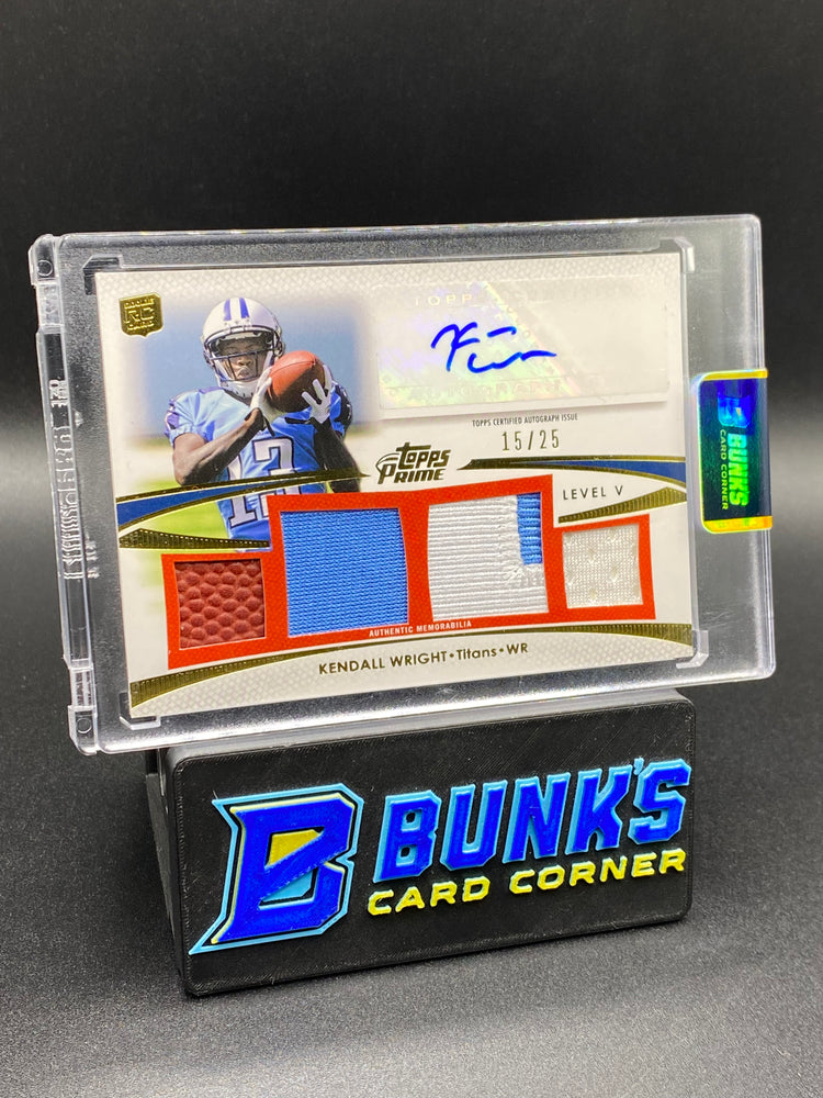2012 Kendall Wright Topps Prime Patches Auto Rc 15/25