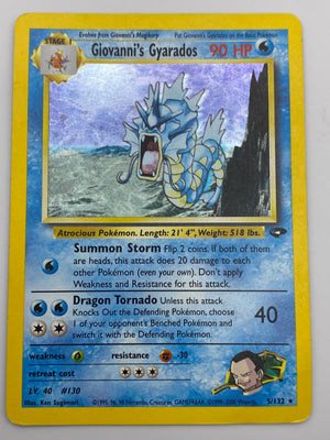 Giovanni's Gyarados Holo Gym Challenge MP + Creased