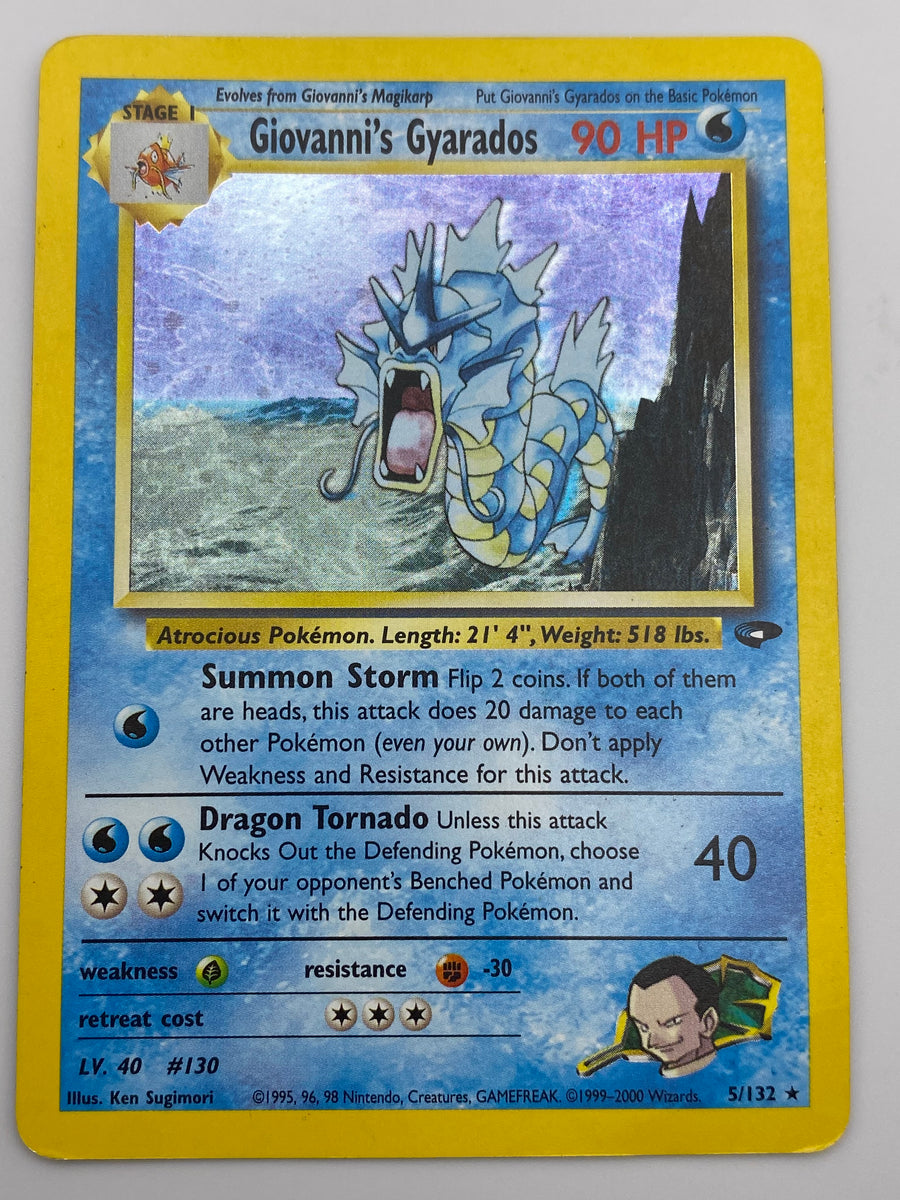 Giovanni's Gyarados Holo Gym Challenge MP + Creased