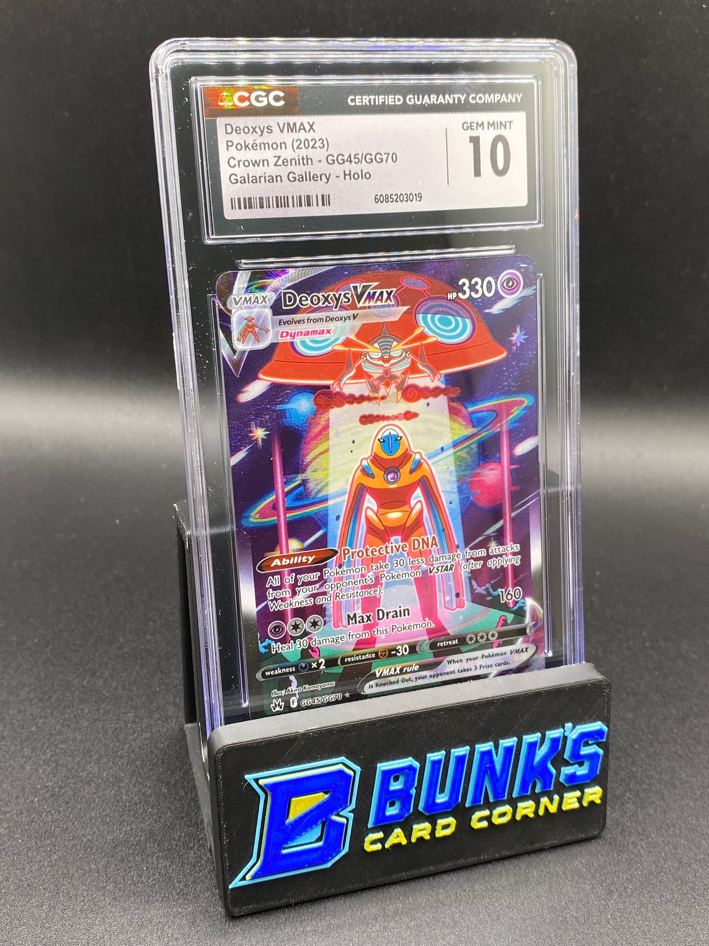 Deoxys Vmax Galarian Gallery Crown Zenith CGC 10
