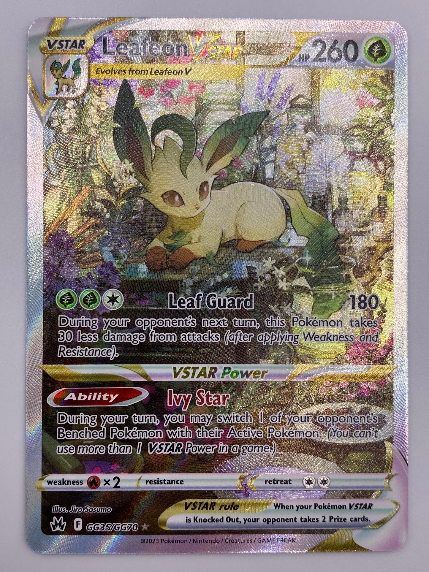 Leafeon Vstar Galarian Gallery Crown Zenith NM