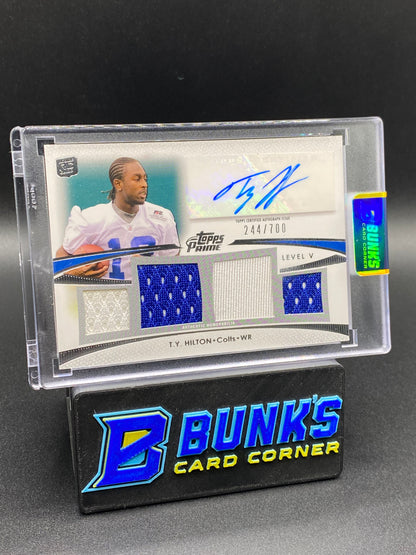 2012 TY Hilton Topps Prime Patches Auto Rc 244/700