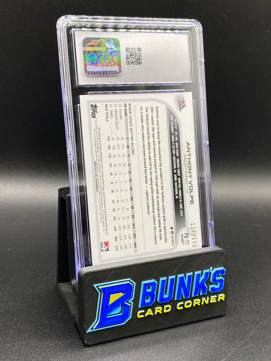 2022 Anthony Volpe Blue Auto 113/150 CGC Au 10