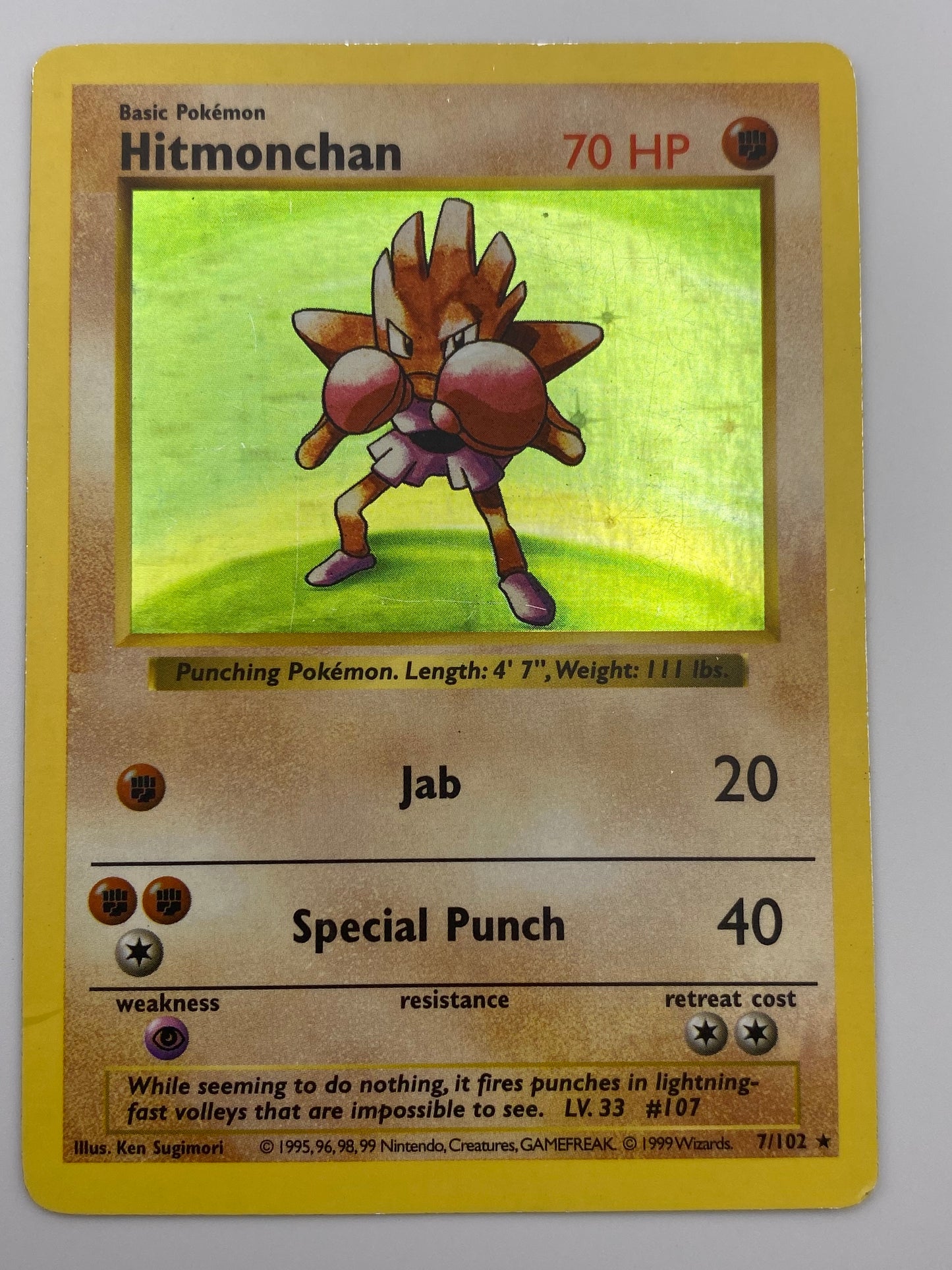 Hitmonchan Holo Base Set HP