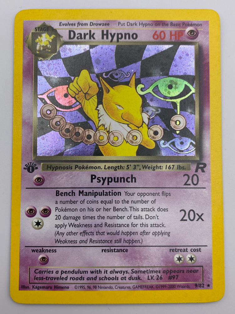 Dark Hypno Holo Team Rocket 1st Edition LP