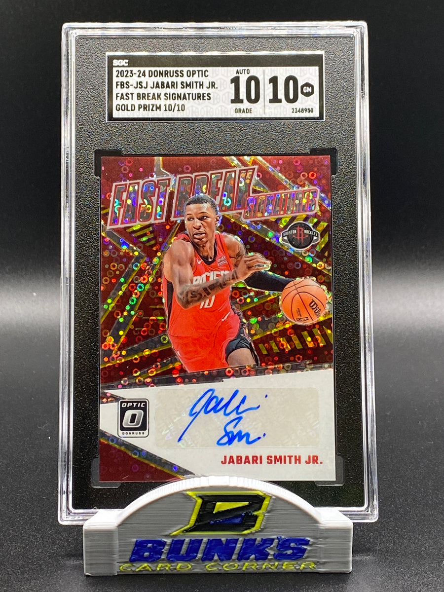 2023-24 Jabari Smith Jr. AUTOGRAPHED Gold Prizm 10|10