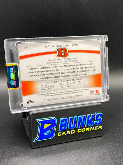 2012 Mohamed Sanu Auto Rc Patch Topps Platinum 34/125