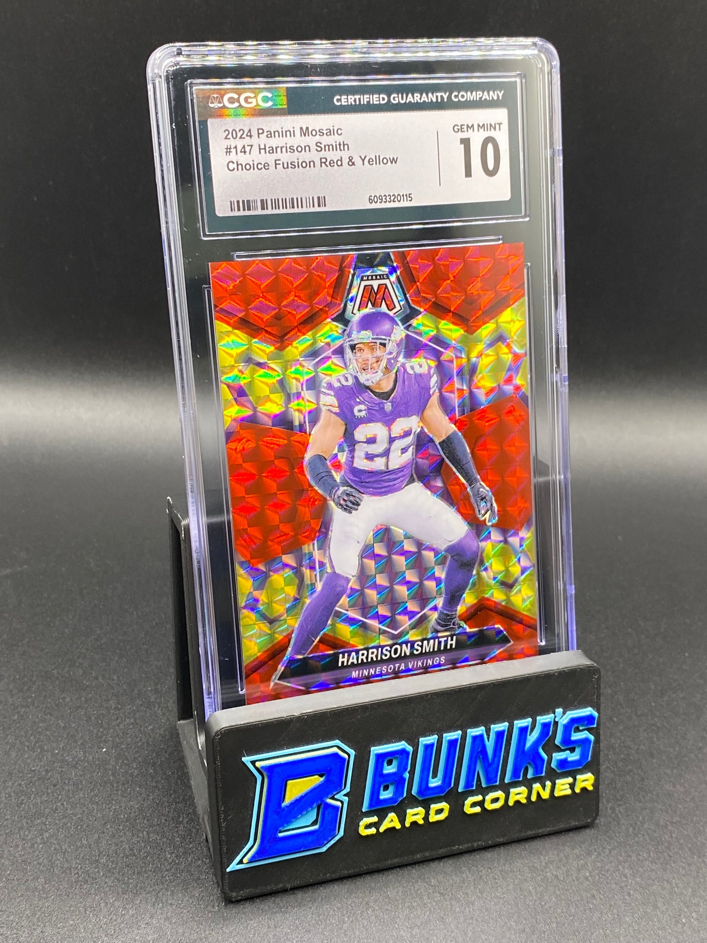 2024 Harrison Smith Choice Fusion Red & Yellow 18/80 CGC 10