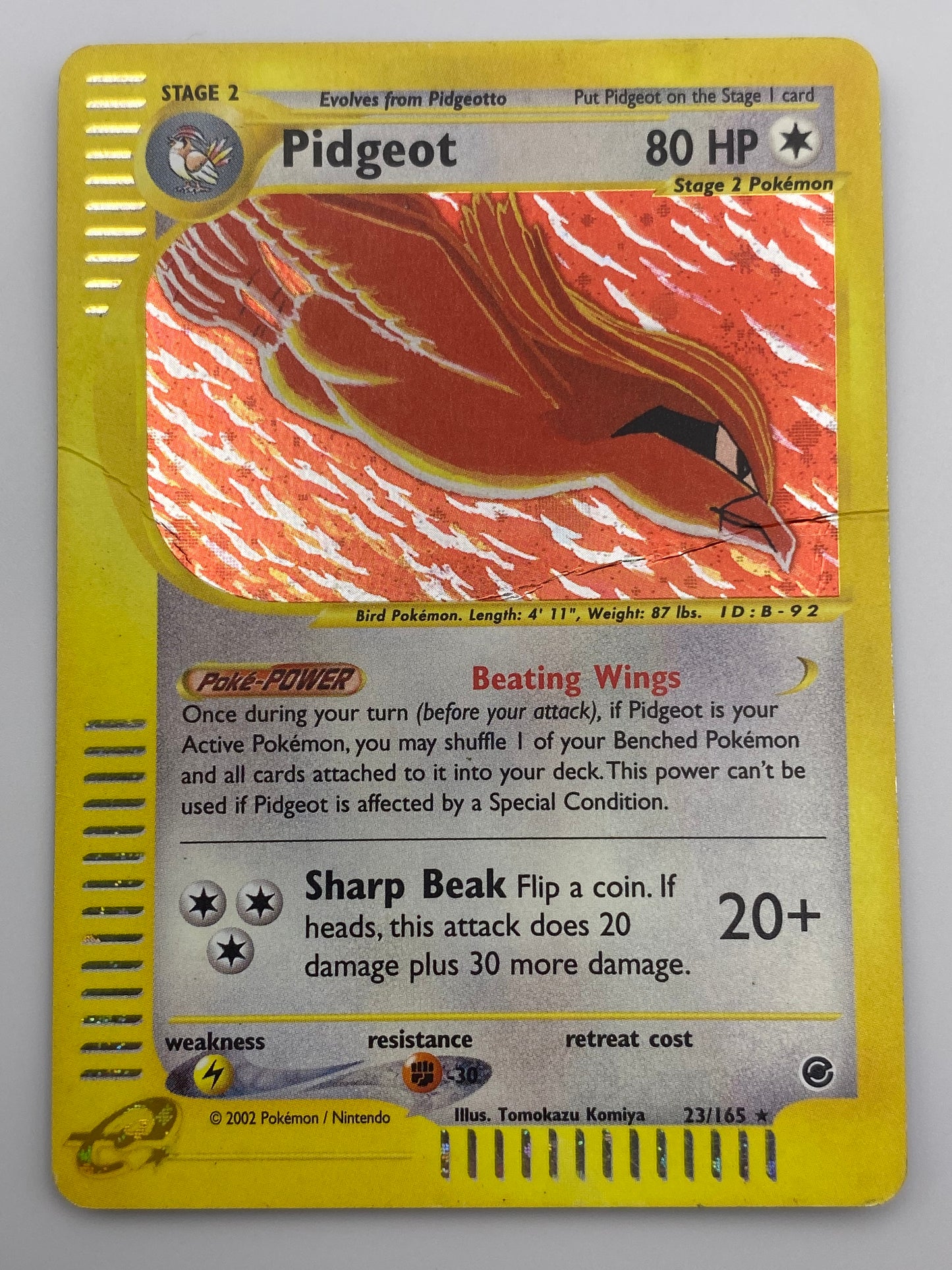 Pidgeot Holo E-Reader Expedition Dmg