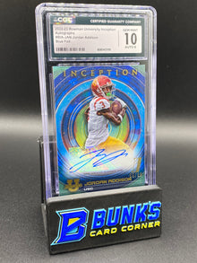 2022-23 Jordan Addison Blue Foil Auto Inception CGC 10/8 55/99