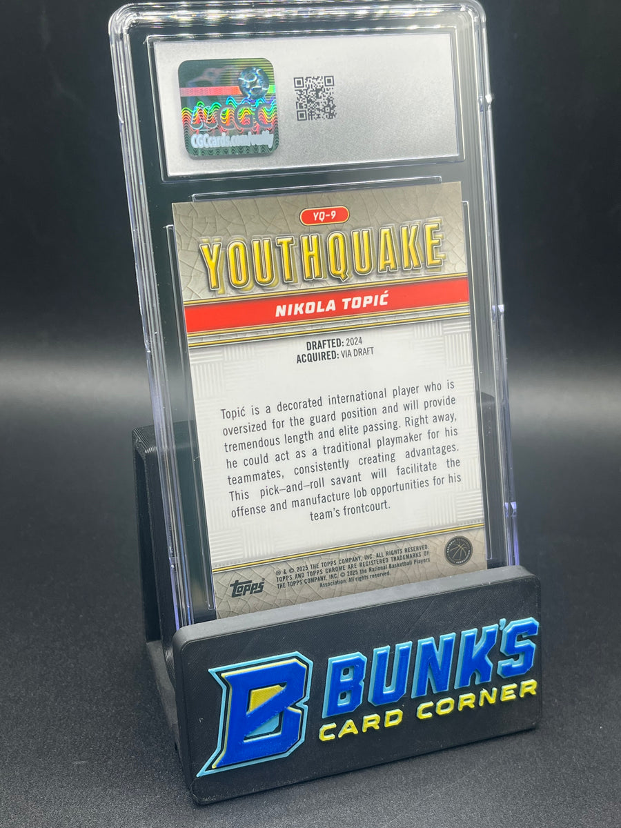 2024-25 Nikola Topic Gold Refractor Youthquake CGC 10 21/50 RC
