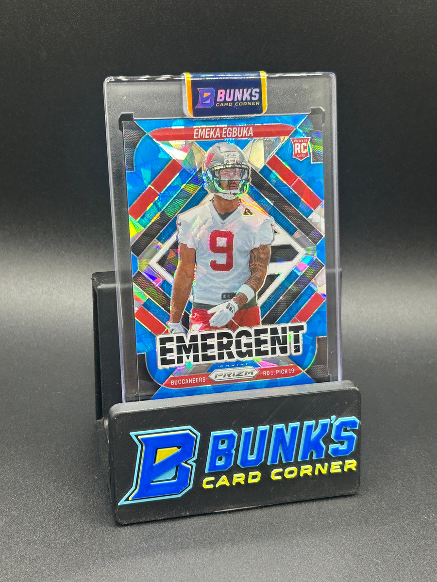 2025 Emeka Egbuka Prizm Emergent Cracked Ice 77/99 RC
