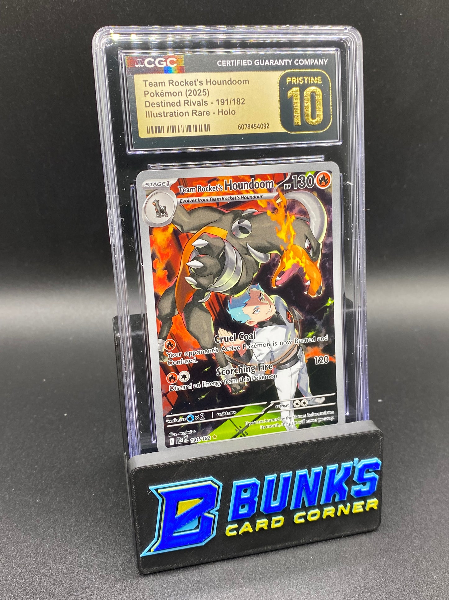 Team Rocket's Houndoom Illustration Rare Destined Rivals CGC PRISTINE 10
