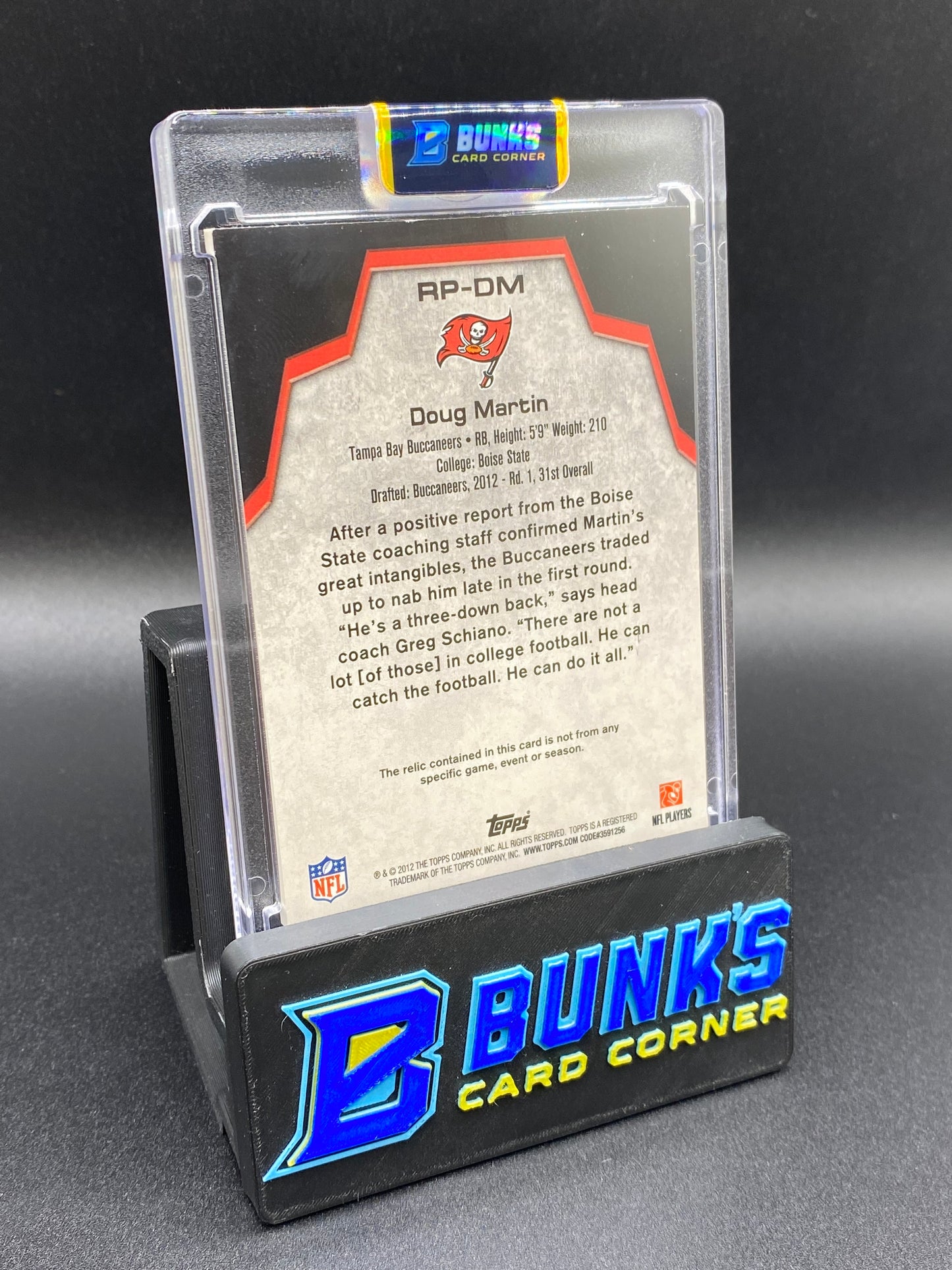 2012 Topps  Doug Martin Patch Rc