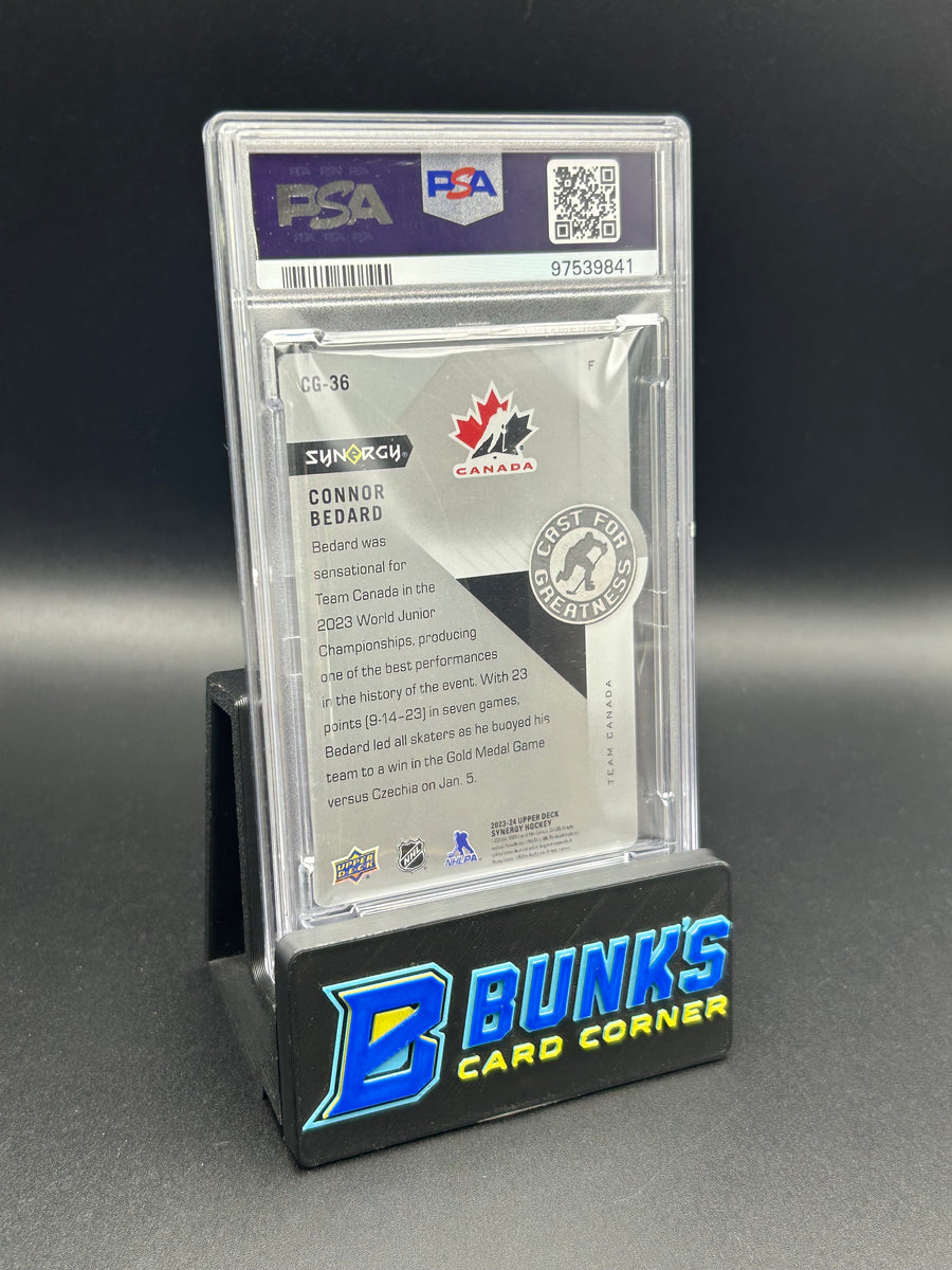 2023 Connor Dedard Synergy Cast for Greatness Purple PSA 10