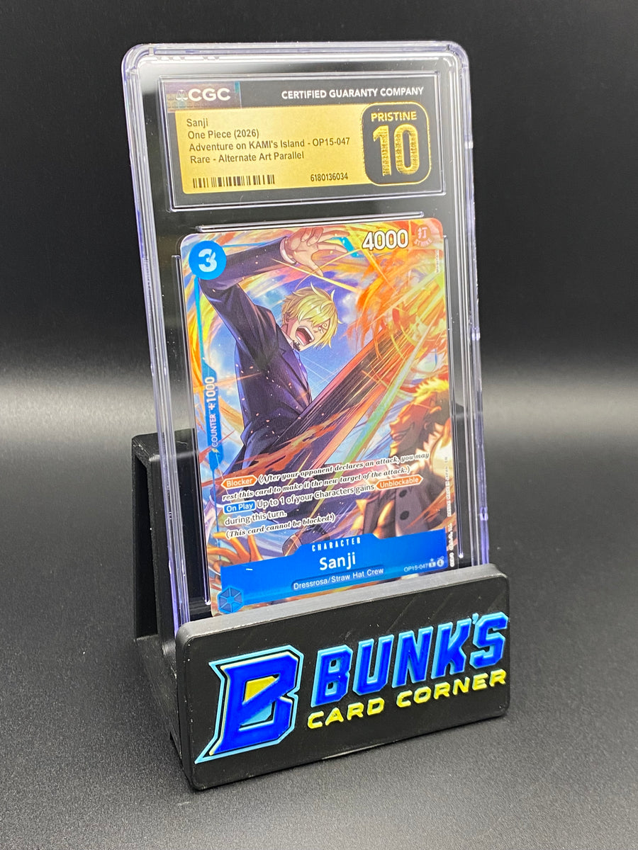 Sanji Rare Alt Art Parallel OP15-047 CGC PRISTINE 10