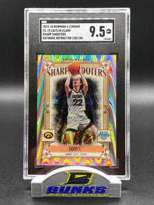 2023-24 Caitlin Clark Raywave Refractor 120/150 SGC 9.5
