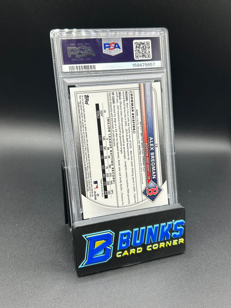 2025 Alex Bregman Bowman Chrome Black Geometric 9/10 PSA 10