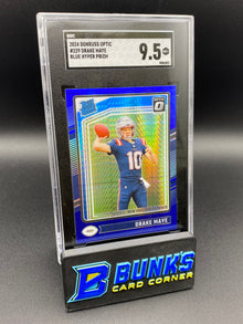 2024 Drake Maye Blue Hyper Prizm SGC 9.5