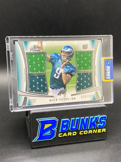 2012 Nick Foles 30/146 Topps Prime Patches Rc